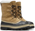 Sorel zimowe buty Caribou (skóra nubukowa, wodoodporne) jasnobrązowe męskie